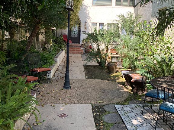 Shared walled court-yard