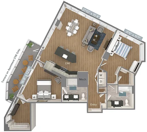 Floor plan B6-1369sf-S