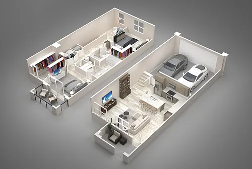 Floor plan 2 Bed/2 Bath