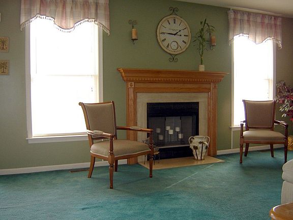 Family room with fireplace