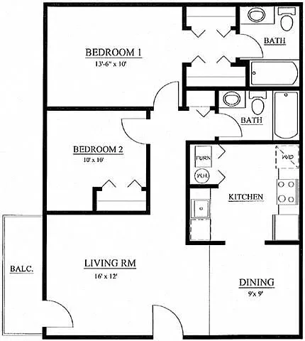 Floor plan 2 Bedroom