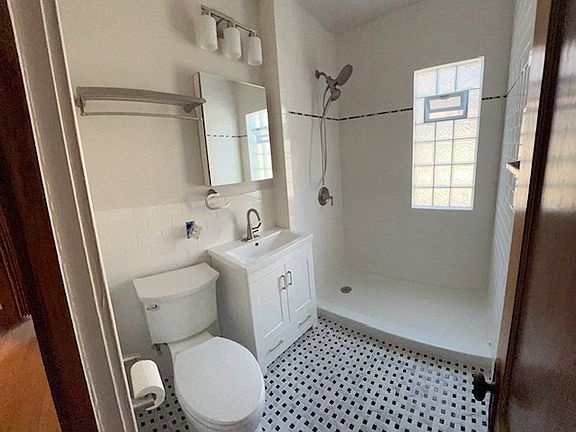 New bath with walk-in shower