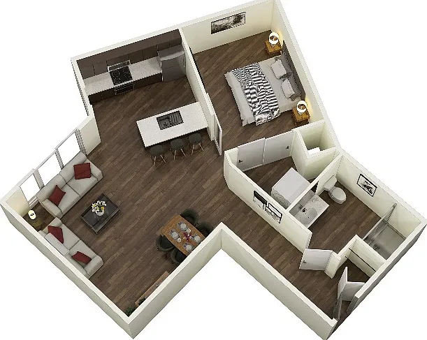 Open 1-Bed C Open 1-Bed C