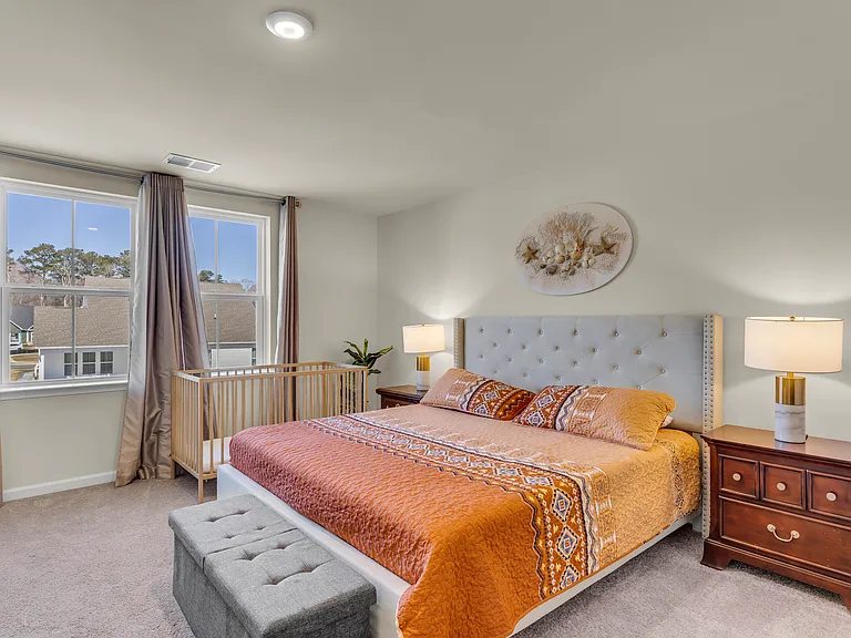 2nd floor master bedroom King Size with attached bathroom
