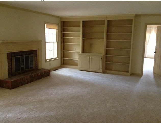 Living room with fireplace