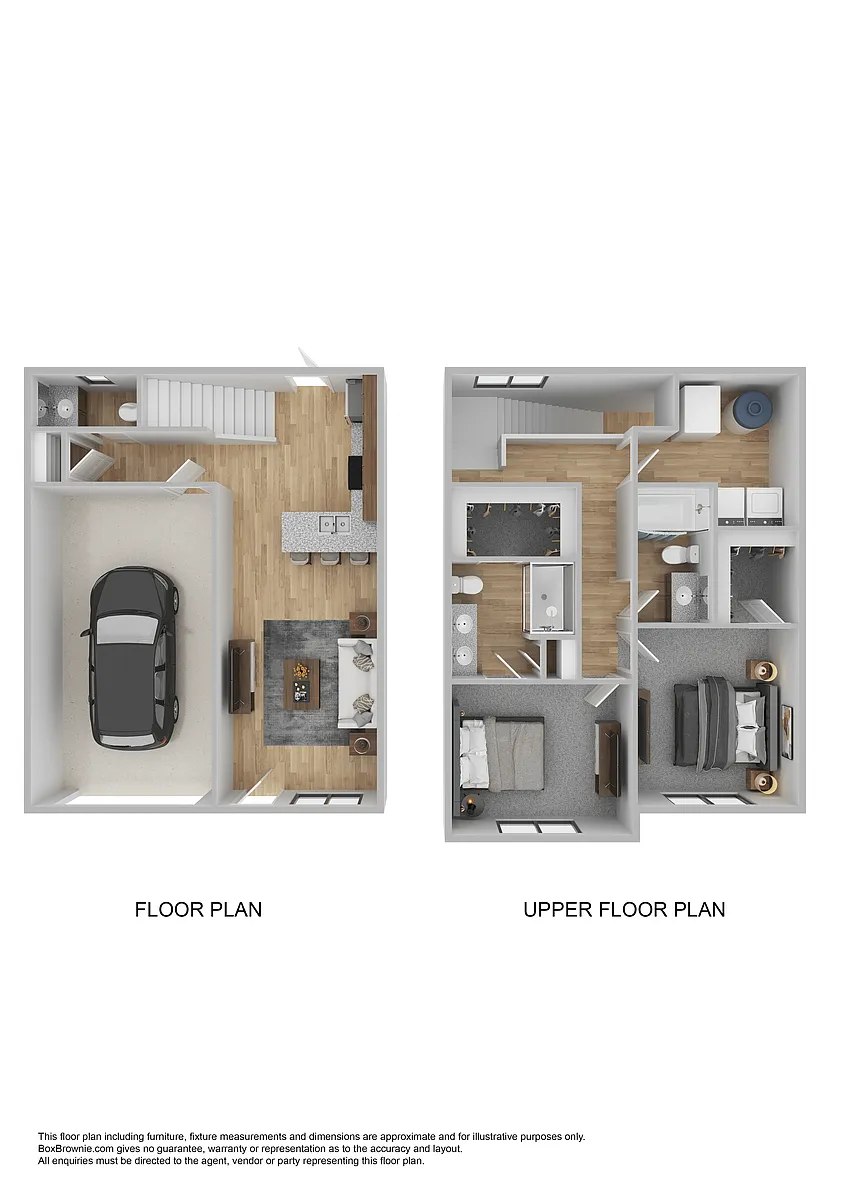 Floor plan 2 Bedroom 2.5 Bathroom