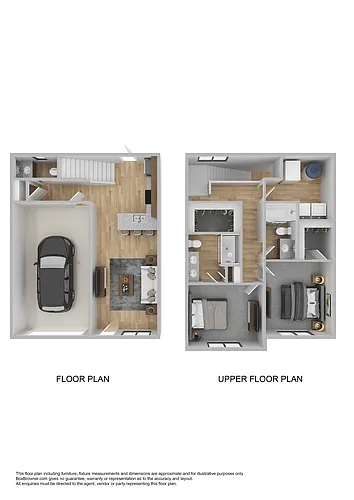 Floor plan 2 Bedroom 2.5 Bathroom