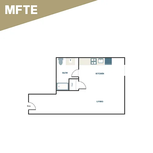 Floor plan Studio A10 - Affordable