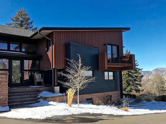 view looking south at front entry