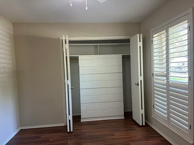 built in drawers in closet,