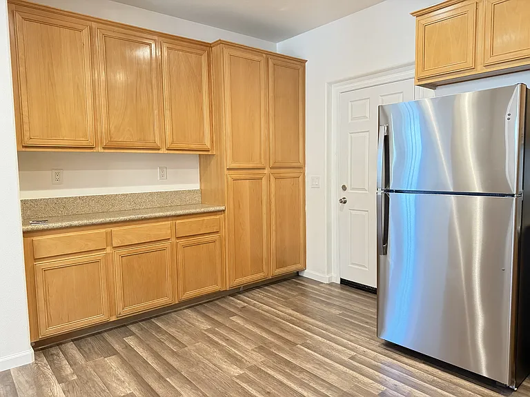 Large pantry cabinet and coffee station