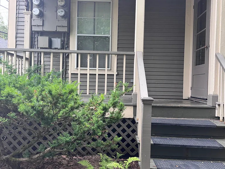 Side porch entry.