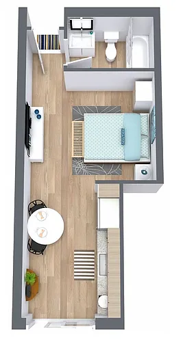 Floor plan Studio F
