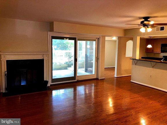 Main living area showing den in back