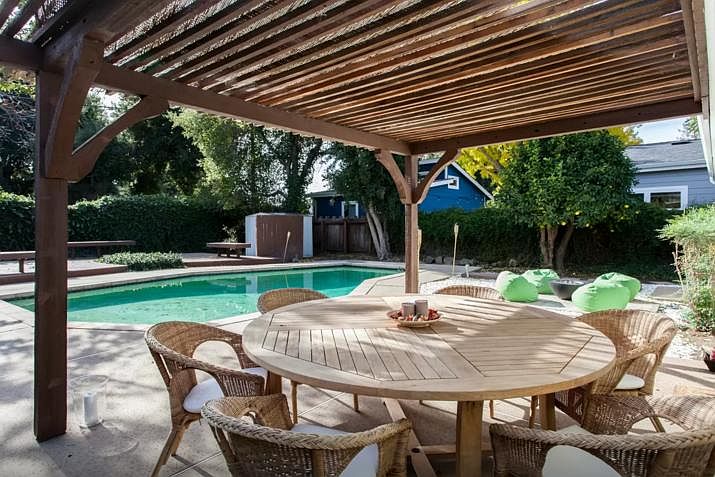 backyard patio and pool