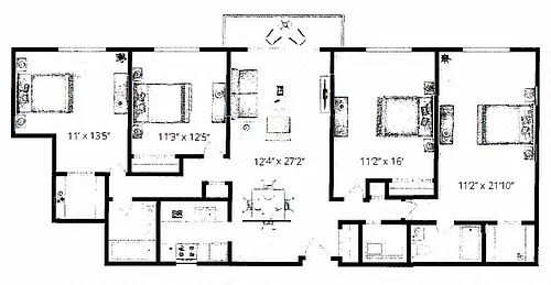 Floor plan 4 Bedroom