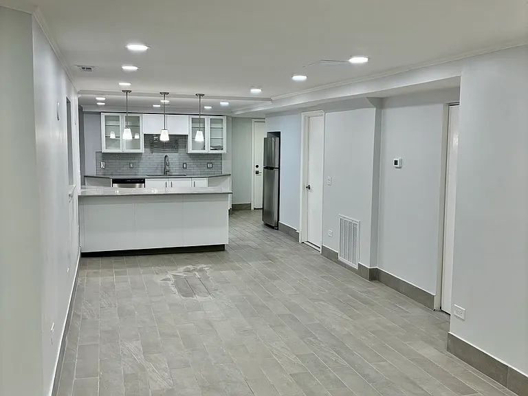 Living room and dining room