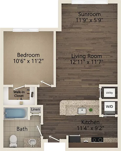Floor plan Ayrsley with sunroom