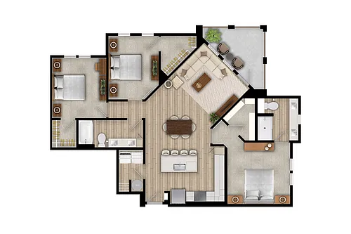 Floor plan C1 - 3X2
