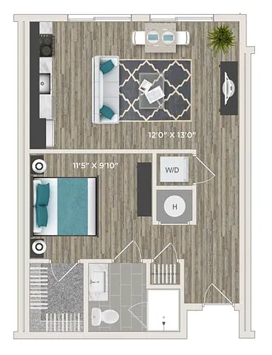 Floor plan Studio A