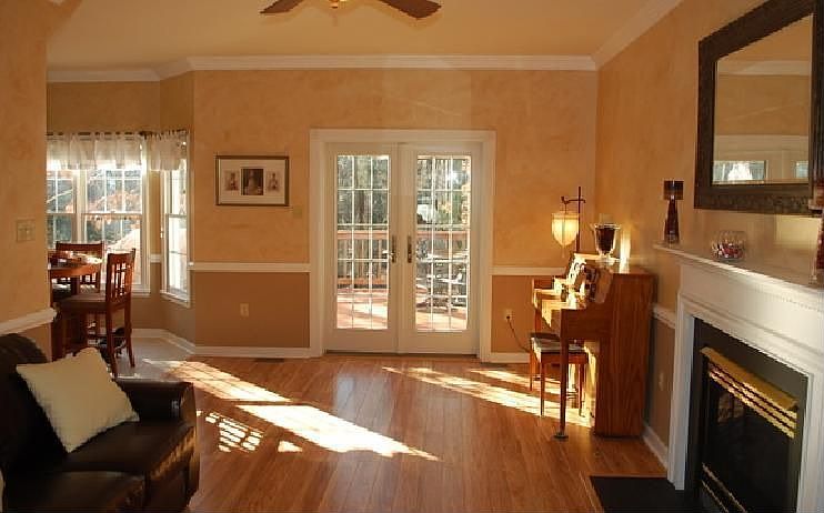 Living Room - Dual Swing Anderson French Doors to Deck