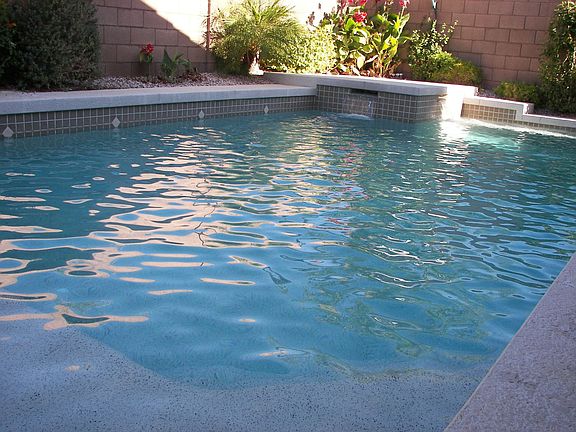 Sparkling pebble sheen pool