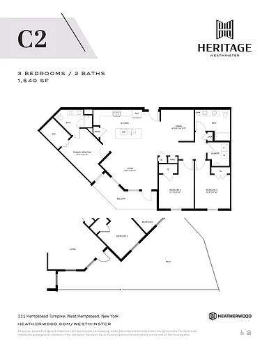 Floor plan 3 Bed, 2 Bath - C2