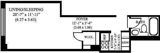 393 West 49 Street, New York, NY, 10019 photo #1 of 2: image of floorplan