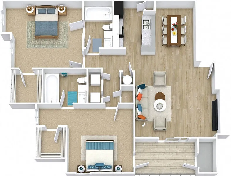 Floor plan Beckinridge B2A