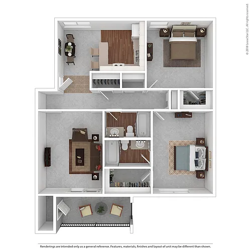 Floor plan B1 - Two Bedroom Flat