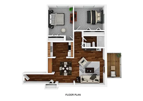 Floor plan 2x1 Breckinridge (Partially Renovated)
