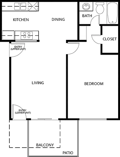Floor plan 1 BED 1 BATH
