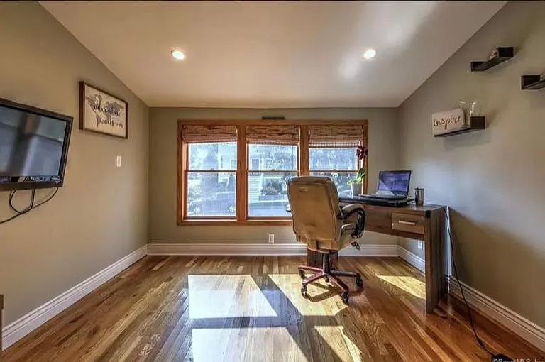 upstairs front bedroom- used as an office.