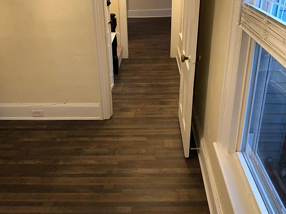 Living room with hall to kitchen/dining area