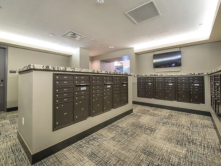 Mail room for residents