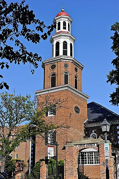 Christ Church built in 1773. It's where George Washington attended services.
