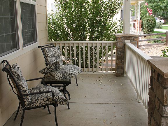relaxing front porch area