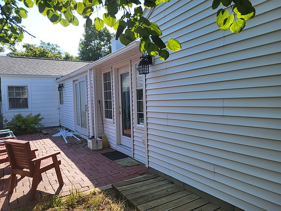 Back yard brick patio.