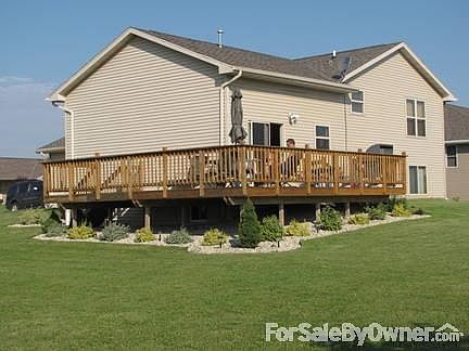 large, wrap around deck