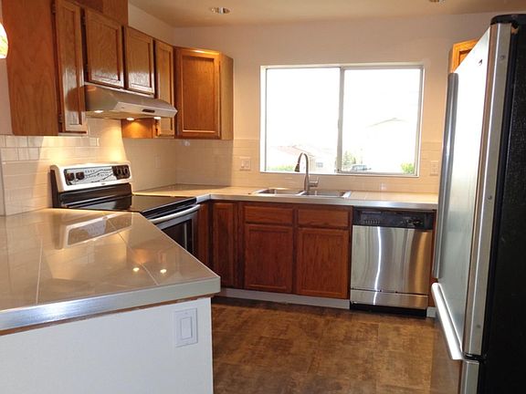 Great view of Seattle from the large kitchen.