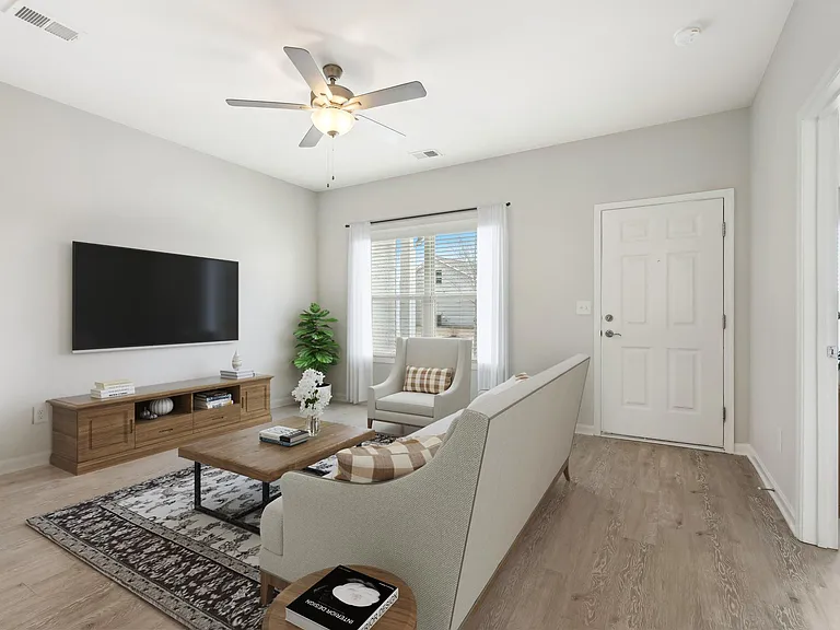 Living room with large window