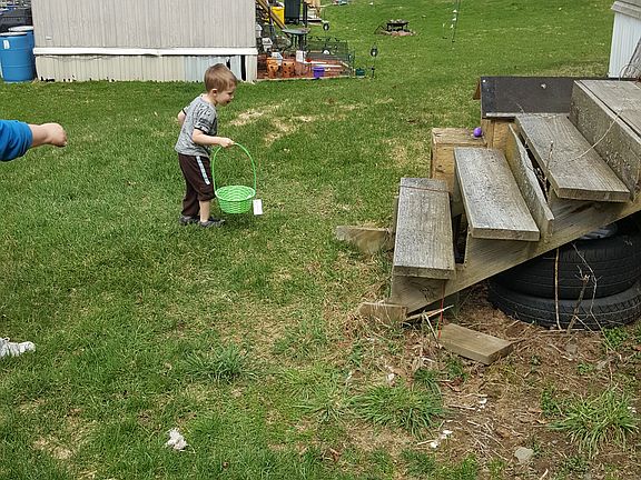 Backyard and neighbor house