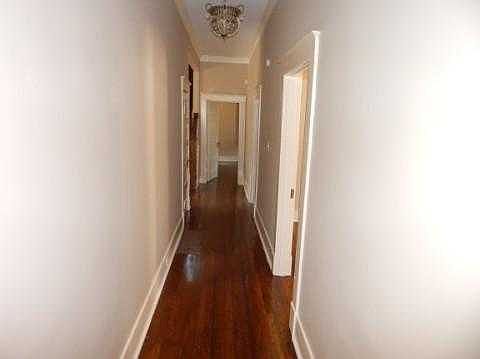 hallway, new paint, refinished floors.