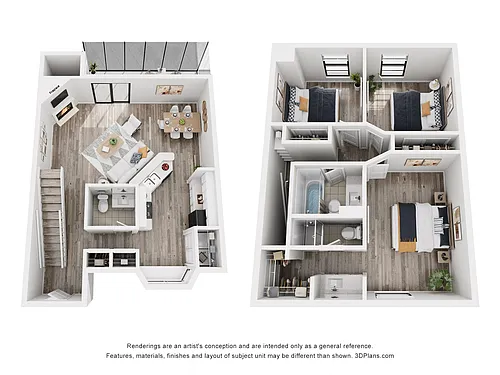 Floor plan 3 Bed/ 2.5 Bath C1