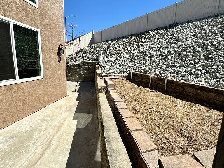 backyard, garden area