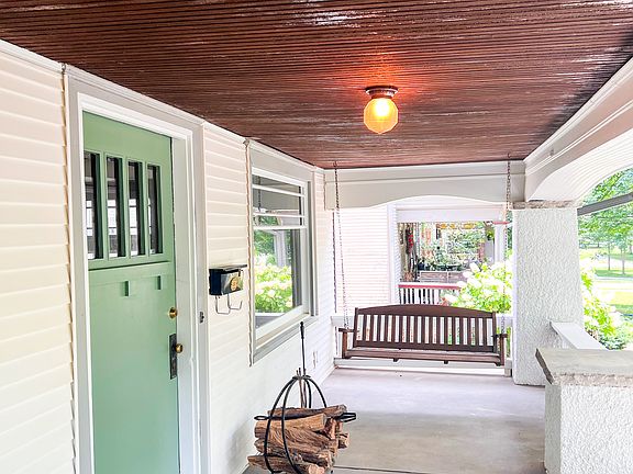 Front porch with swing