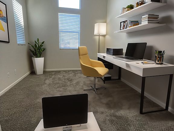 Virtually Staged Home Office