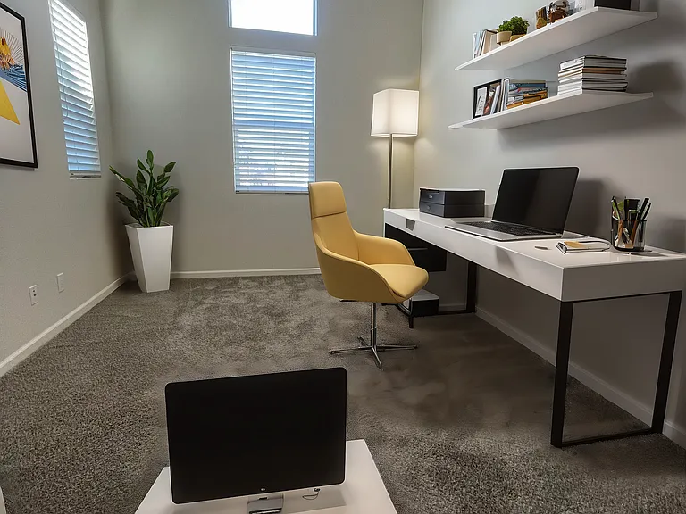 Virtually Staged Home Office
