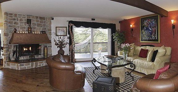 Copper Hooded Fireplace in Livingroom