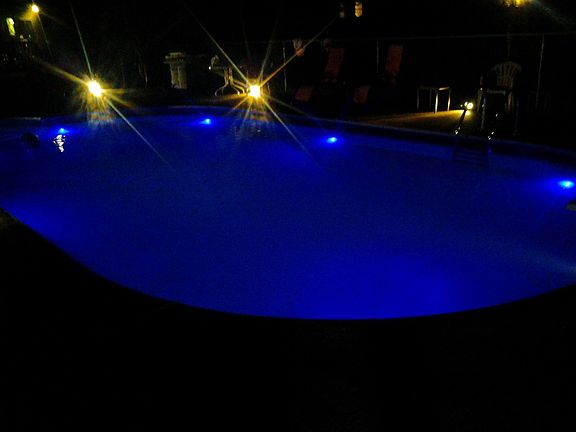 In-Ground Pool at night